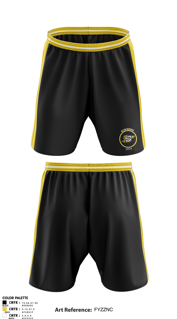Athletic Shorts With Pockets, Belton Middle School Warriors Cheer, Cheer, Teamtime, Team time, sublimation, custom sports apparel, team uniforms, spirit wear, spiritwear, sports uniforms, custom shirts, team store, custom team store, fundraiser sports, apparel fundraiser