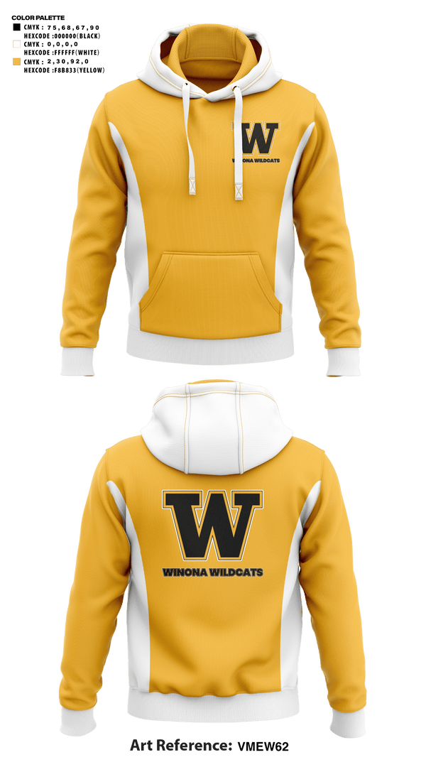 Hoodie, Winona Wildcats, Men's Basketball, Teamtime, Team time, sublimation, custom sports apparel, team uniforms, spirit wear, spiritwear, sports uniforms, custom shirts, team store, custom team store, fundraiser sports, apparel fundraiser
