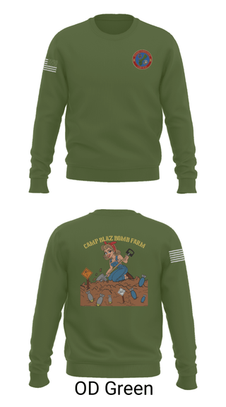 Crew Neck Sweatshirt, MCB Camp Blaz Ordnance, Marines, Teamtime, Team time, sublimation, custom sports apparel, team uniforms, spirit wear, spiritwear, sports uniforms, custom shirts, team store, custom team store, fundraiser sports, apparel fundraiser