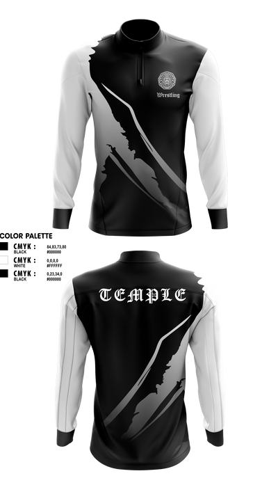 Temple Wrestling Club 35193294 Quarter Zip Jacket - 5