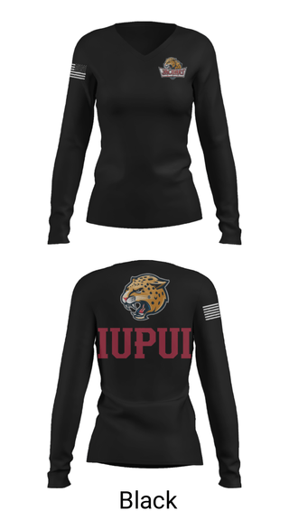 Women's Long Sleeve Vneck Shirt, University-Purdue University Track, Track & Field, Teamtime, Team time, sublimation, custom sports apparel, team uniforms, spirit wear, spiritwear, sports uniforms, custom shirts, team store, custom team store, fundraiser sports, apparel fundraiser