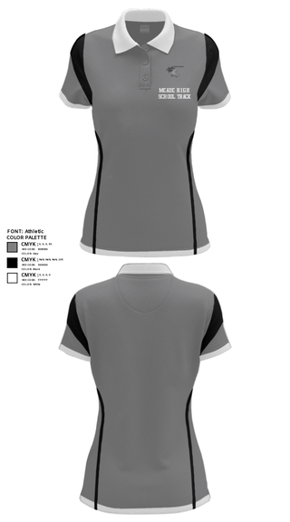 Women's Short Sleeve Performance Polo, Meade High School Track, Track & Field, Teamtime, Team time, sublimation, custom sports apparel, team uniforms, spirit wear, spiritwear, sports uniforms, custom shirts, team store, custom team store, fundraiser sports, apparel fundraiser