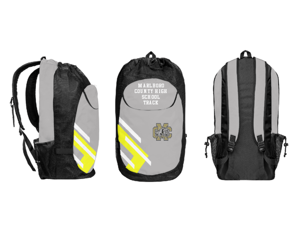 Gear Bag, Marlboro County High School Track, Track & Field, Teamtime, Team time, sublimation, custom sports apparel, team uniforms, spirit wear, spiritwear, sports uniforms, custom shirts, team store, custom team store, fundraiser sports, apparel fundraiser