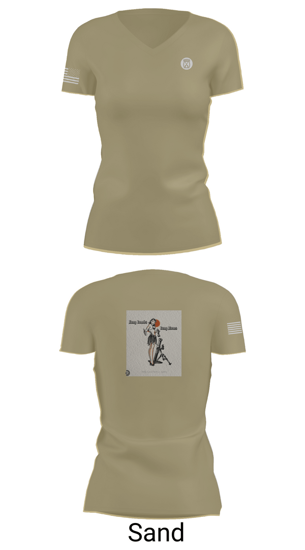 Womens Short Sleeve Vneck Shirt, a-co 2-2in 3/10, Army, Teamtime, Team time, sublimation, custom sports apparel, team uniforms, spirit wear, spiritwear, sports uniforms, custom shirts, team store, custom team store, fundraiser sports, apparel fundraiser