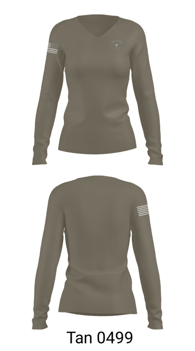 C-1-10 Troop 2 Ghetto Boys 91621666 Women's Long Sleeve V-neck Shirt - 77