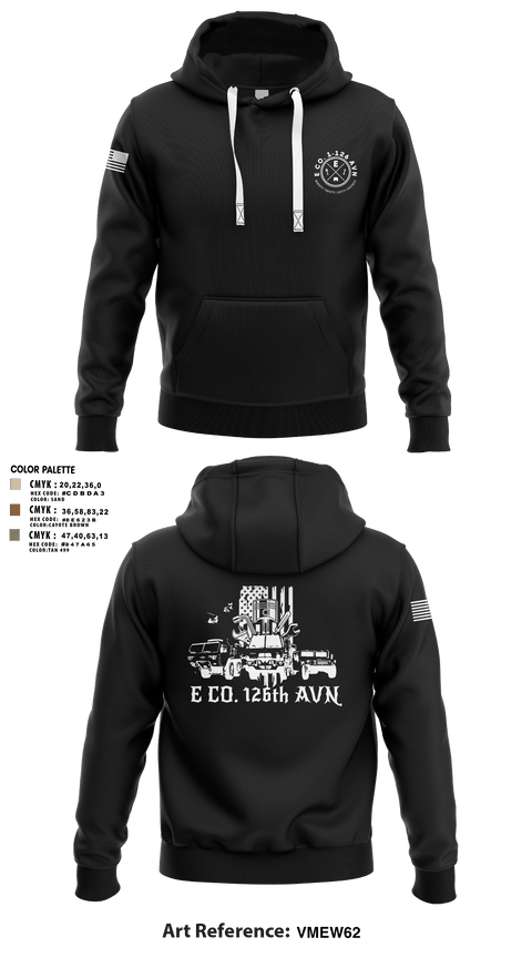 Hoodie, B Co. 1-126AVN, Army, Teamtime, Team time, sublimation, custom sports apparel, team uniforms, spirit wear, spiritwear, sports uniforms, custom shirts, team store, custom team store, fundraiser sports, apparel fundraiser