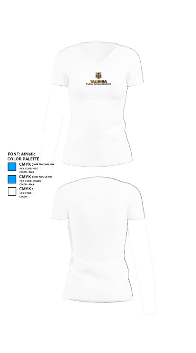 Talihina High School Band 74787981 Women's Short Sleeve V-neck Shirt - 18