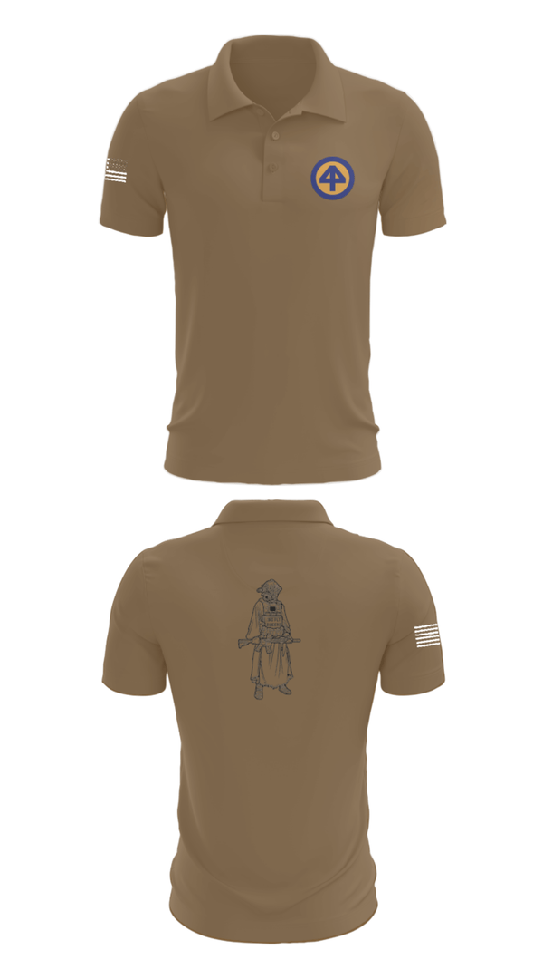 Short Sleeve Performance Polo, A Co 1/1-114th, Army, Teamtime, Team time, sublimation, custom sports apparel, team uniforms, spirit wear, spiritwear, sports uniforms, custom shirts, team store, custom team store, fundraiser sports, apparel fundraiser