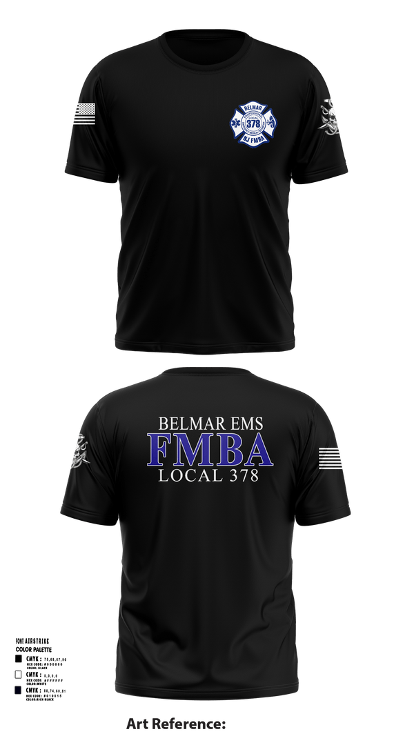 Short Sleeve Performance Shirt, Belmar FMBA, Fire Department, Teamtime, Team time, sublimation, custom sports apparel, team uniforms, spirit wear, spiritwear, sports uniforms, custom shirts, team store, custom team store, fundraiser sports, apparel fundraiser