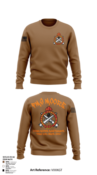 Crew Neck Sweatshirt, FMS Moore, Army, Teamtime, Team time, sublimation, custom sports apparel, team uniforms, spirit wear, spiritwear, sports uniforms, custom shirts, team store, custom team store, fundraiser sports, apparel fundraiser
