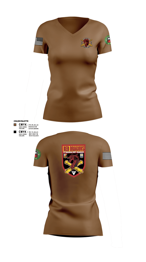 Womens Short Sleeve Vneck Shirt, 2-306th FAR, Army, Teamtime, Team time, sublimation, custom sports apparel, team uniforms, spirit wear, spiritwear, sports uniforms, custom shirts, team store, custom team store, fundraiser sports, apparel fundraiser