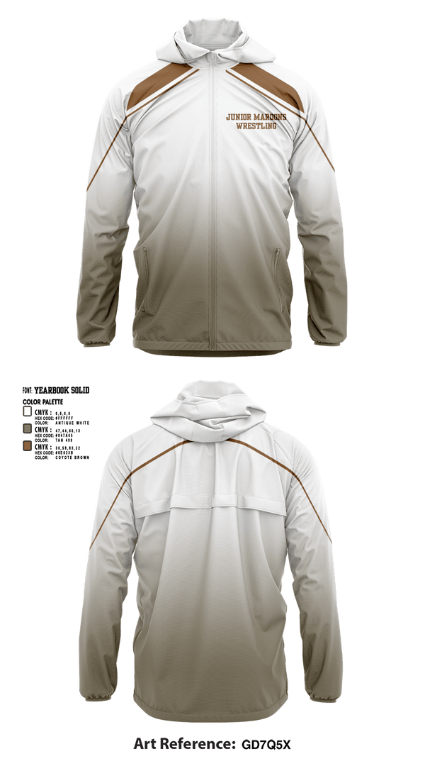 Windbreaker, Junior maroons, Wrestling, Teamtime, Team time, sublimation, custom sports apparel, team uniforms, spirit wear, spiritwear, sports uniforms, custom shirts, team store, custom team store, fundraiser sports, apparel fundraiser