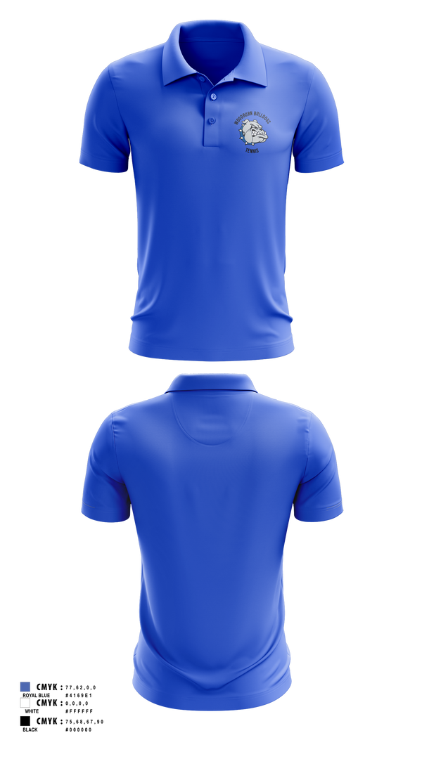 Short Sleeve Performance Polo, Woodburn Bulldogs, Tennis, Teamtime, Team time, sublimation, custom sports apparel, team uniforms, spirit wear, spiritwear, sports uniforms, custom shirts, team store, custom team store, fundraiser sports, apparel fundraiser