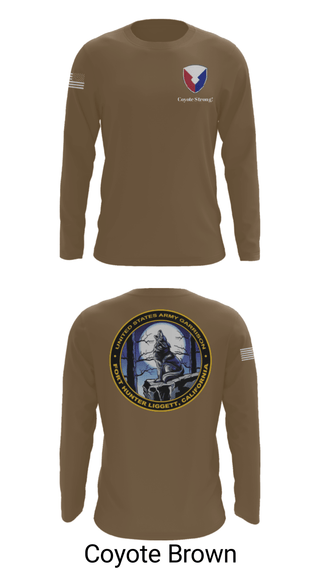 Long Sleeve Performance Shirt, USAG Fort Hunter Liggett, Army, Teamtime, Team time, sublimation, custom sports apparel, team uniforms, spirit wear, spiritwear, sports uniforms, custom shirts, team store, custom team store, fundraiser sports, apparel fundraiser