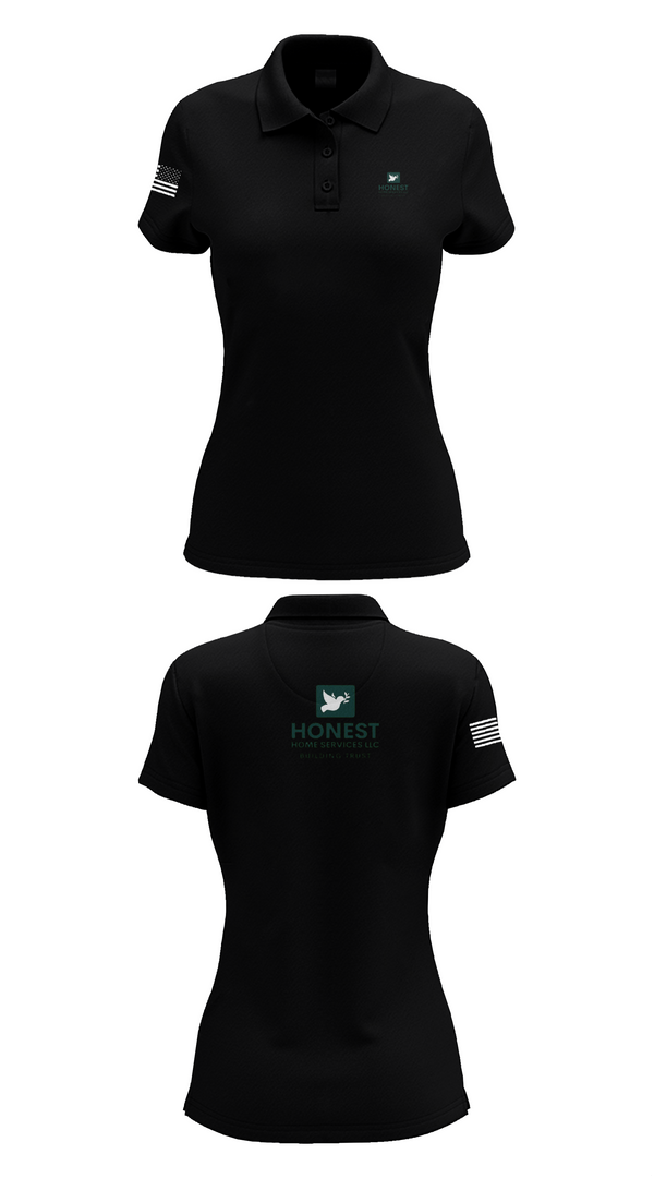 Womens Short Sleeve Performance Polo, Honest Home Services LLC, , Teamtime, Team time, sublimation, custom sports apparel, team uniforms, spirit wear, spiritwear, sports uniforms, custom shirts, team store, custom team store, fundraiser sports, apparel fundraiser