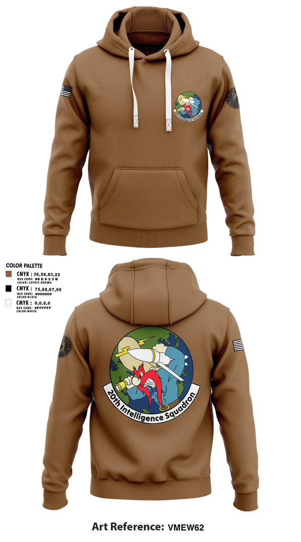Hoodie, 20th Intelligence Squadron, Air Force, Teamtime, Team time, sublimation, custom sports apparel, team uniforms, spirit wear, spiritwear, sports uniforms, custom shirts, team store, custom team store, fundraiser sports, apparel fundraiser