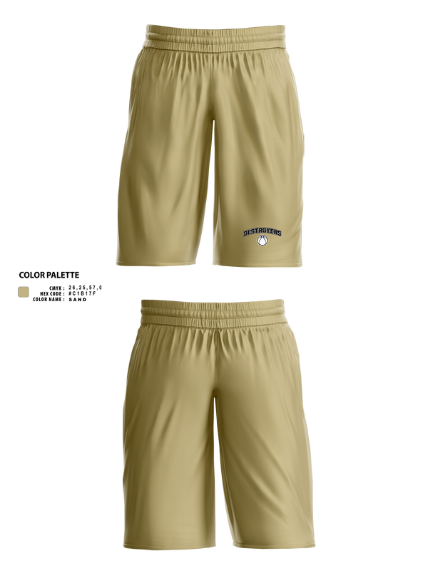 Mens Basketball Shorts, Destroyers, Men's Basketball, Teamtime, Team time, sublimation, custom sports apparel, team uniforms, spirit wear, spiritwear, sports uniforms, custom shirts, team store, custom team store, fundraiser sports, apparel fundraiser