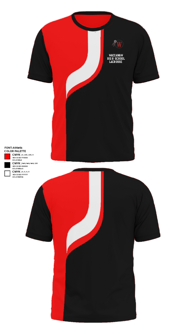 Short Sleeve Performance Shirt, Waccamaw High School Lacrosse, Women's Lacrosse, Teamtime, Team time, sublimation, custom sports apparel, team uniforms, spirit wear, spiritwear, sports uniforms, custom shirts, team store, custom team store, fundraiser sports, apparel fundraiser
