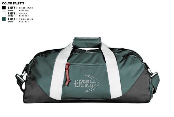 Duffle Bag, HUNTSVILLE YOUTH FOOTBALL LEAGUE, Spirit Store, Teamtime, Team time, sublimation, custom sports apparel, team uniforms, spirit wear, spiritwear, sports uniforms, custom shirts, team store, custom team store, fundraiser sports, apparel fundraiser