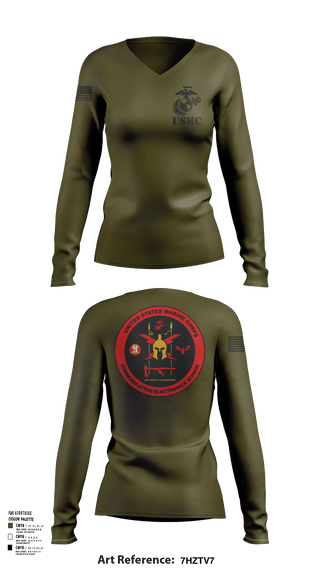 Womens Long Sleeve Vneck Shirt 1, DSAC-23DSAC-23, Marines, Teamtime, Team time, sublimation, custom sports apparel, team uniforms, spirit wear, spiritwear, sports uniforms, custom shirts, team store, custom team store, fundraiser sports, apparel fundraiser