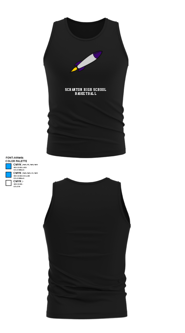 Tank Top, Scranton High School Basketball, Men's Basketball, Teamtime, Team time, sublimation, custom sports apparel, team uniforms, spirit wear, spiritwear, sports uniforms, custom shirts, team store, custom team store, fundraiser sports, apparel fundraiser