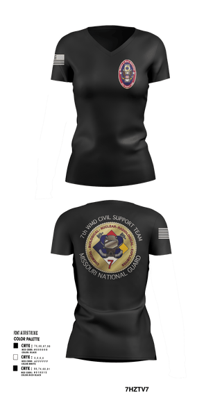 Womens Short Sleeve Vneck Shirt, 7th CST, Army, Teamtime, Team time, sublimation, custom sports apparel, team uniforms, spirit wear, spiritwear, sports uniforms, custom shirts, team store, custom team store, fundraiser sports, apparel fundraiser