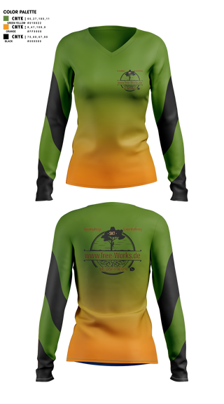 Womens Long Sleeve Vneck Shirt, www.Tree-Works.de, , Teamtime, Team time, sublimation, custom sports apparel, team uniforms, spirit wear, spiritwear, sports uniforms, custom shirts, team store, custom team store, fundraiser sports, apparel fundraiser