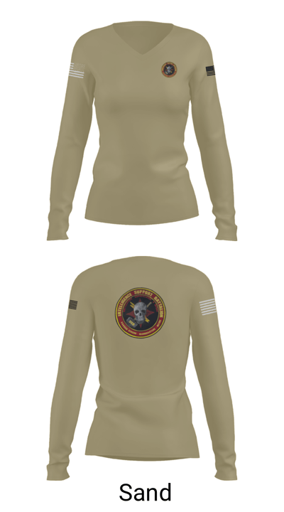 Battle Space Surveillance Company 88540160 Women's Long Sleeve V-neck Shirt - 97