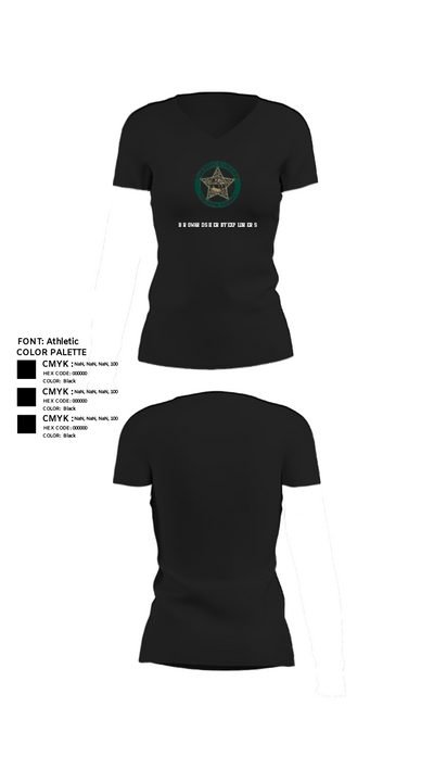 BROWARD SHERIFF EXPLORERS 82961941 Women's Short Sleeve V-neck Shirt - 23