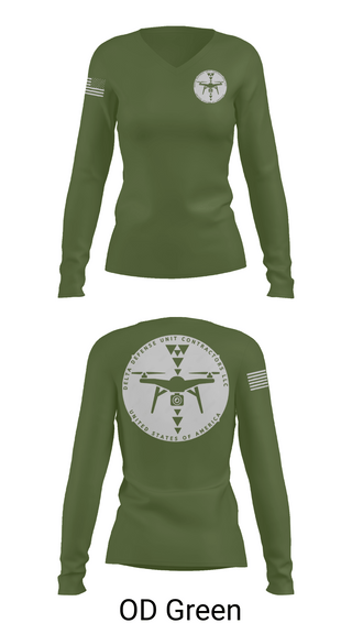 Womens Long Sleeve Vneck Shirt, Delta Defense Unit, Police, Teamtime, Team time, sublimation, custom sports apparel, team uniforms, spirit wear, spiritwear, sports uniforms, custom shirts, team store, custom team store, fundraiser sports, apparel fundraiser