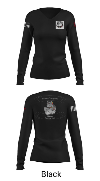 16TH ordnance Bravo Company 57552298 Women's Long Sleeve V-neck Shirt - 37