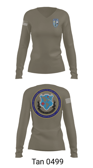 Womens Long Sleeve Vneck Shirt, WHINSEC, Army, Teamtime, Team time, sublimation, custom sports apparel, team uniforms, spirit wear, spiritwear, sports uniforms, custom shirts, team store, custom team store, fundraiser sports, apparel fundraiser