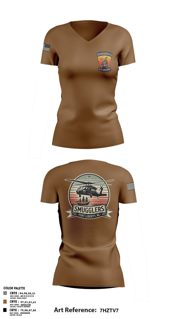 Womens Short Sleeve Vneck Shirt, A/2135th GSAB “SMUGGLERS”, Army, Teamtime, Team time, sublimation, custom sports apparel, team uniforms, spirit wear, spiritwear, sports uniforms, custom shirts, team store, custom team store, fundraiser sports, apparel fundraiser