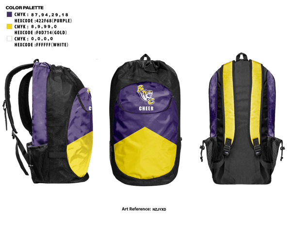 Gear Bag, Benedict College Cheer, Cheer, Teamtime, Team time, sublimation, custom sports apparel, team uniforms, spirit wear, spiritwear, sports uniforms, custom shirts, team store, custom team store, fundraiser sports, apparel fundraiser