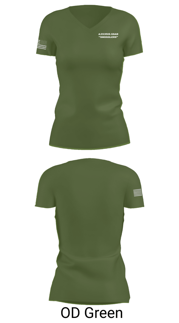 Womens Short Sleeve Vneck Shirt, A/2135th GSAB “SMUGGLERS”, Army, Teamtime, Team time, sublimation, custom sports apparel, team uniforms, spirit wear, spiritwear, sports uniforms, custom shirts, team store, custom team store, fundraiser sports, apparel fundraiser