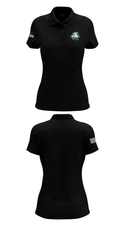 Edmond Santa Fe High School Football 10022708 Women's Short Sleeve Performance Polo  - 36