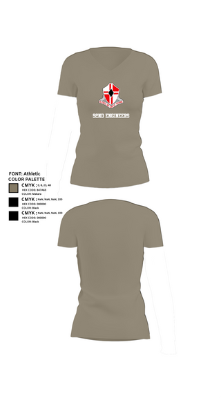 Womens Short Sleeve Vneck Shirt, 92nd Engineers, , Teamtime, Team time, sublimation, custom sports apparel, team uniforms, spirit wear, spiritwear, sports uniforms, custom shirts, team store, custom team store, fundraiser sports, apparel fundraiser