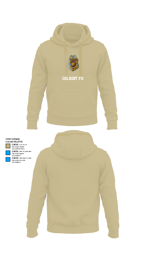 Hoodie, Colbert PD, Police, Teamtime, Team time, sublimation, custom sports apparel, team uniforms, spirit wear, spiritwear, sports uniforms, custom shirts, team store, custom team store, fundraiser sports, apparel fundraiser