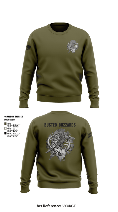 CREW 3 BUSTED BUZZARDS 64090708 Crew Neck Sweatshirt - 5
