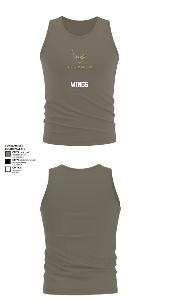 Tank Top, Wings, Air Force, Teamtime, Team time, sublimation, custom sports apparel, team uniforms, spirit wear, spiritwear, sports uniforms, custom shirts, team store, custom team store, fundraiser sports, apparel fundraiser