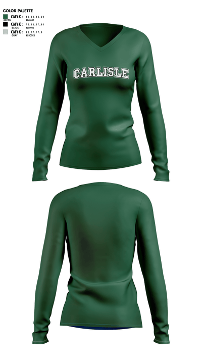 carlisle softball 69493707 Women's Long Sleeve V-neck Shirt - 11