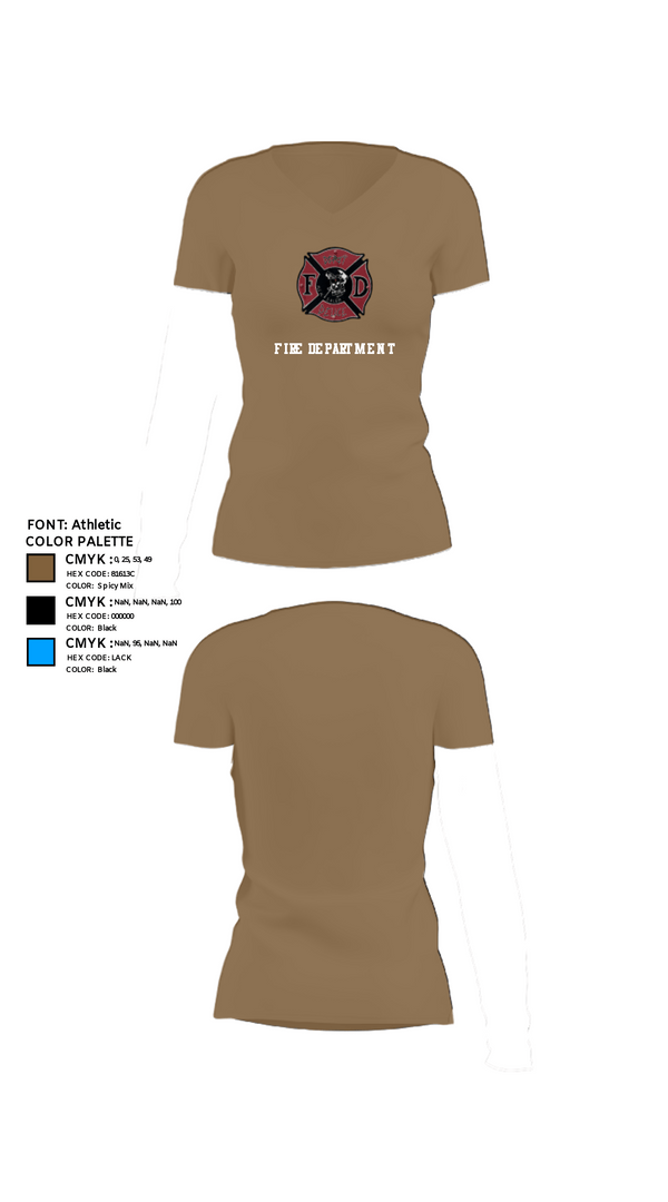 Women's Short Sleeve Vneck Shirt, 386th ECES/CEF, Fire Department, Teamtime, Team time, sublimation, custom sports apparel, team uniforms, spirit wear, spiritwear, sports uniforms, custom shirts, team store, custom team store, fundraiser sports, apparel fundraiser