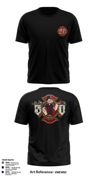 Short Sleeve Performance Shirt, Station 51, Fire Department, Teamtime, Team time, sublimation, custom sports apparel, team uniforms, spirit wear, spiritwear, sports uniforms, custom shirts, team store, custom team store, fundraiser sports, apparel fundraiser