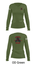 1st Cav 3rd BEB ACO “Outlaw” 26050873 Women's Long Sleeve V-neck Shirt - 57