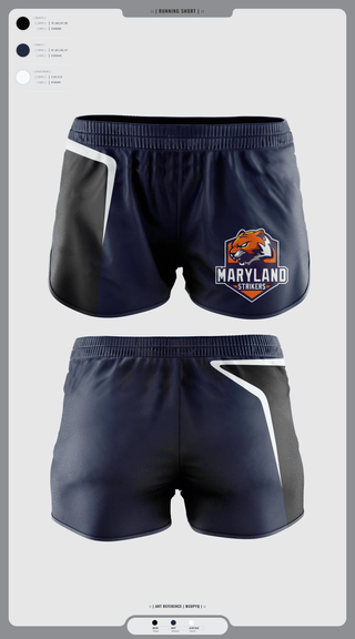 Womens Shorts, Maryland Strikers, Men's Volleyball, Teamtime, Team time, sublimation, custom sports apparel, team uniforms, spirit wear, spiritwear, sports uniforms, custom shirts, team store, custom team store, fundraiser sports, apparel fundraiser