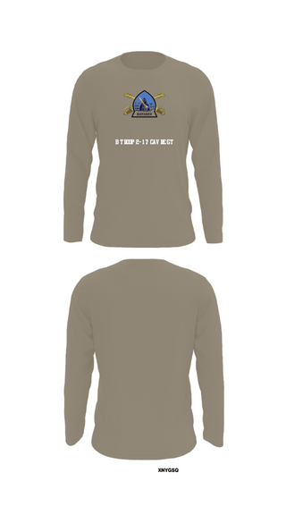 Long Sleeve Performance Shirt, B Troop 2-17 Cav REGT, , Teamtime, Team time, sublimation, custom sports apparel, team uniforms, spirit wear, spiritwear, sports uniforms, custom shirts, team store, custom team store, fundraiser sports, apparel fundraiser