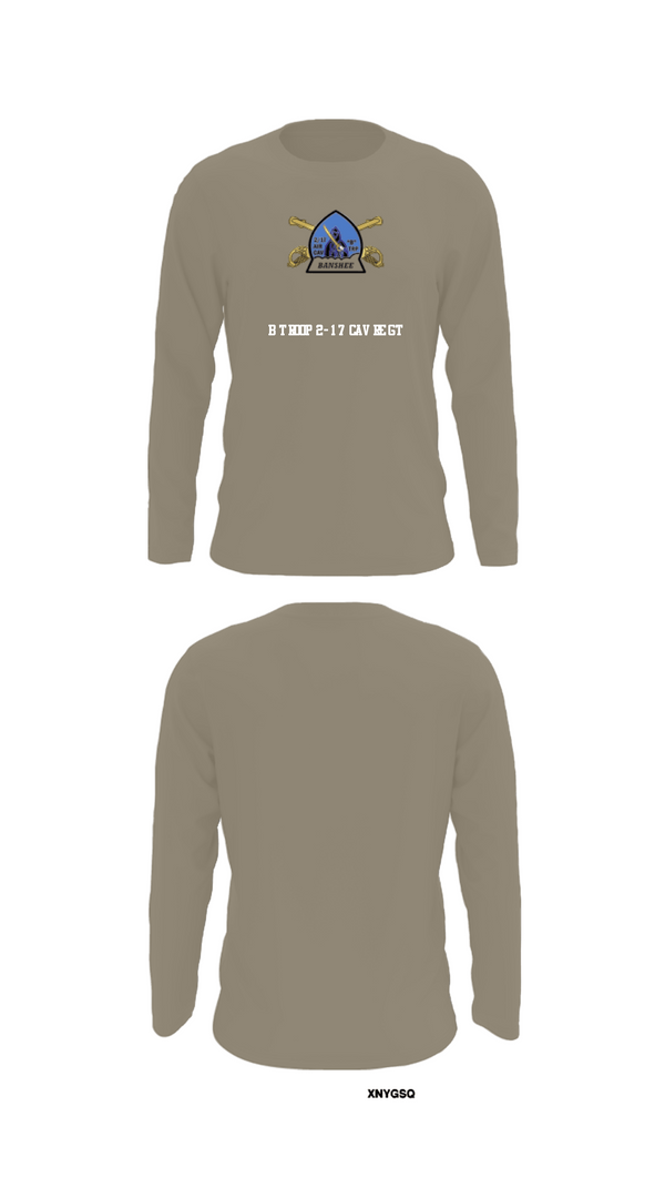 Long Sleeve Performance Shirt, B Troop 2-17 Cav REGT, , Teamtime, Team time, sublimation, custom sports apparel, team uniforms, spirit wear, spiritwear, sports uniforms, custom shirts, team store, custom team store, fundraiser sports, apparel fundraiser