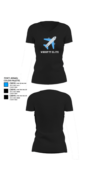 WHOOPTY ELITE 37261810 Women's Short Sleeve V-neck Shirt - 37