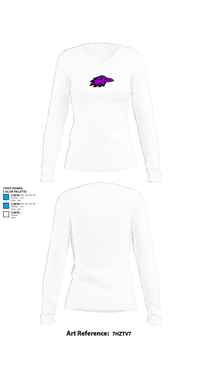 Sequoia High School Softball 69222263 Women's Long Sleeve V-neck Shirt - 15