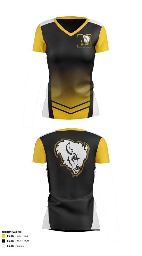 Womens Short Sleeve Vneck Shirt, McAlester Middle School Volleyball, Women's Volleyball, Teamtime, Team time, sublimation, custom sports apparel, team uniforms, spirit wear, spiritwear, sports uniforms, custom shirts, team store, custom team store, fundraiser sports, apparel fundraiser
